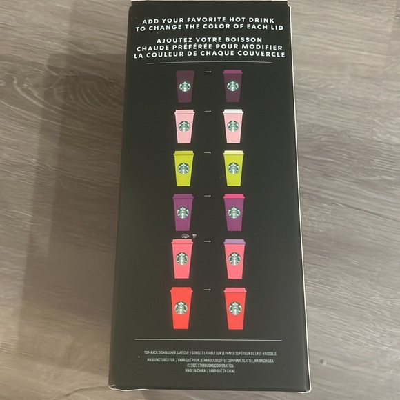 Starbucks Reusable Hot Cups with color change lids - Picture 3 of 3
